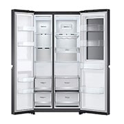 LG 655L Side by Side Fridge in Matte Black Finish, GC-V257CQFW