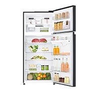LG 547L Top Freezer Fridge in Black Glass Finish , GN-C702SGGM