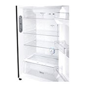 LG 547L Top Freezer Fridge in Black Glass Finish , GN-C702SGGM