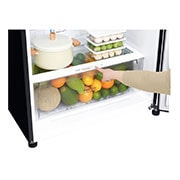 LG 547L Top Freezer Fridge in Black Glass Finish , GN-C702SGGM