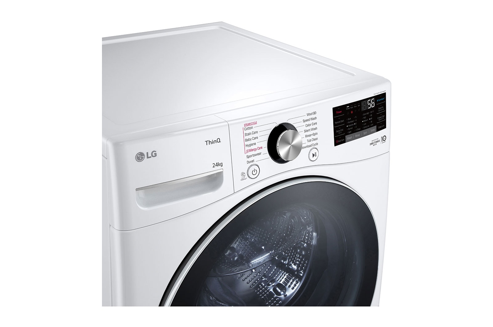 LG 24kg Front Load Washer with AI Direct Drive? and TurboWash?, F2724SVRW