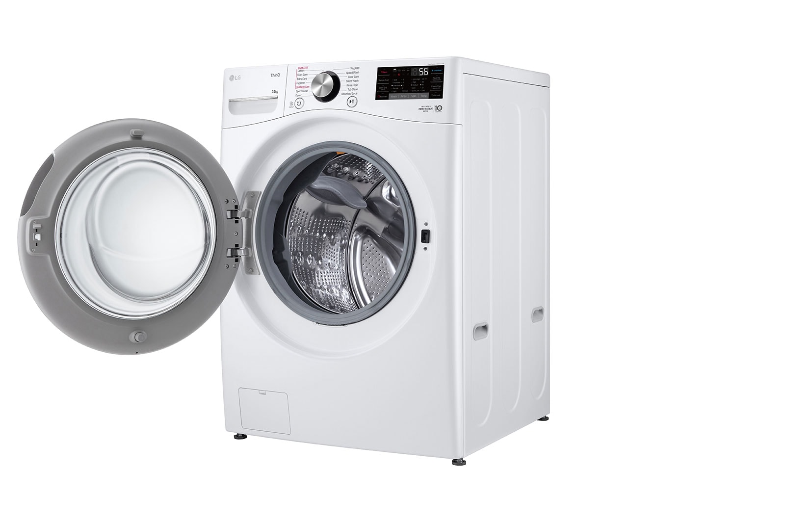 LG 24kg Front Load Washer with AI Direct Drive? and TurboWash?, F2724SVRW