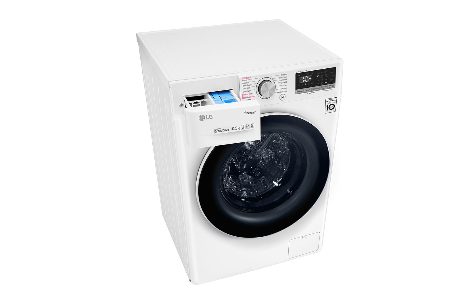 LG 10.5kg Front Load Washer with AI Direct Drive? and Steam?, FV1450S4W