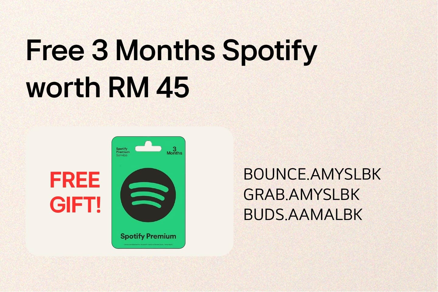 Free 3 months spotify