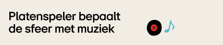 De titel luidt, Platenspeler bepaalt de sfeer met muziek?