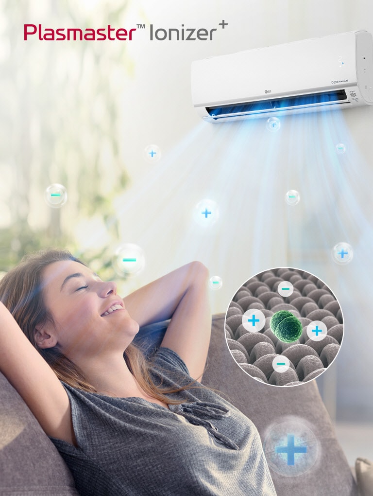 Feature card van 2.5kW, DUALCOOL Standaard Plus, airconditioning met simpel, strak design en verborgen display PC09ST.NSJ