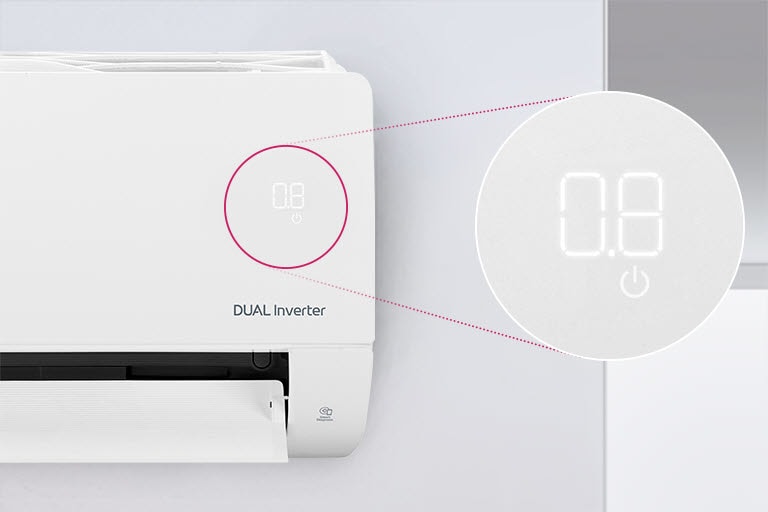 Feature card van 2.5kW, DUALCOOL Standaard Plus, airconditioning met simpel, strak design en verborgen display PC09ST.NSJ