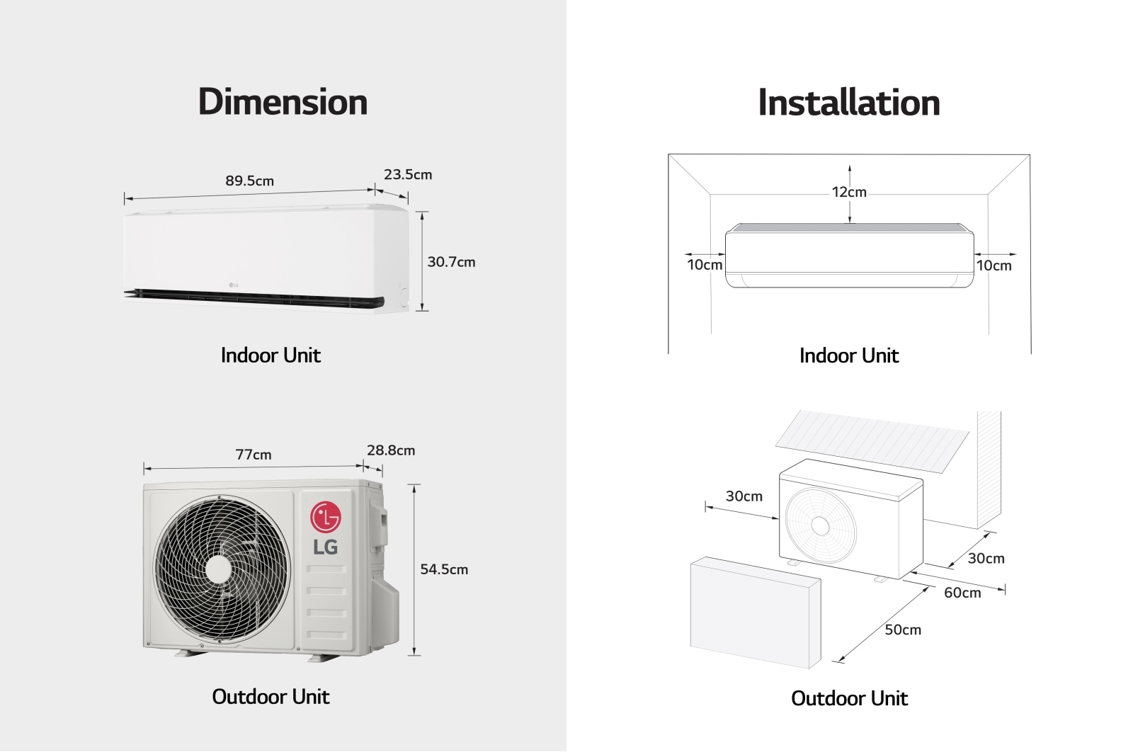 LG 6.6kW, DUALCOOL Deluxe Airconditioning, Dual Inverter HeatPump, stijlvol design en comfortabele luchtstroom, H24S1D