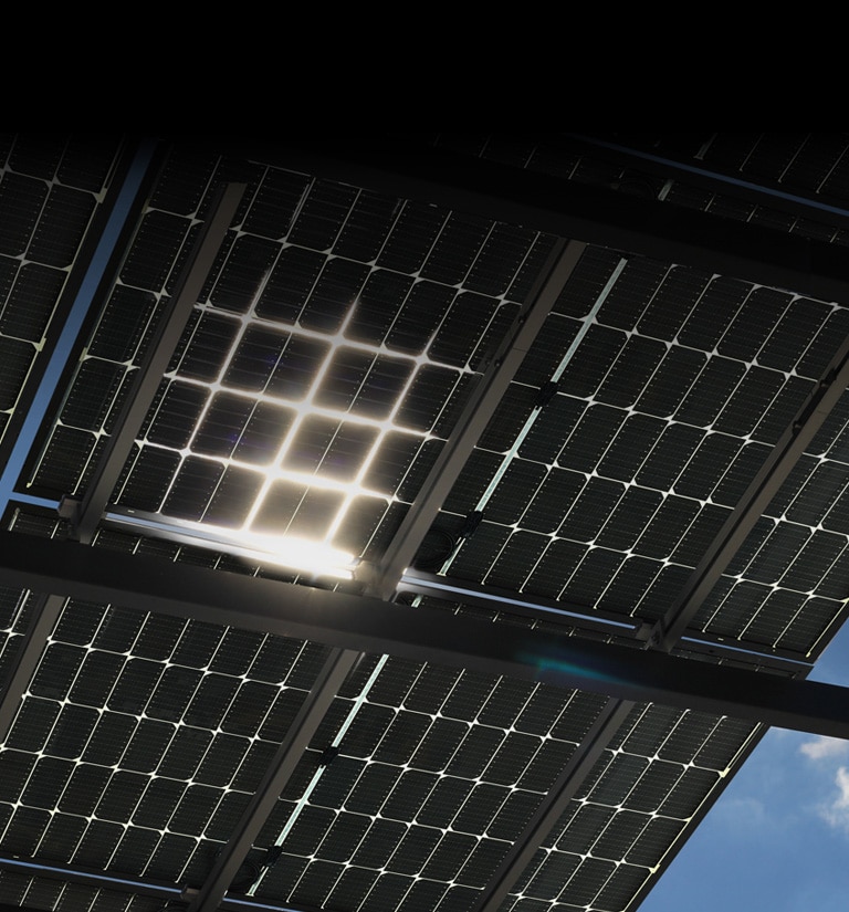 Beeld van NeON? H Bifacial op het dak