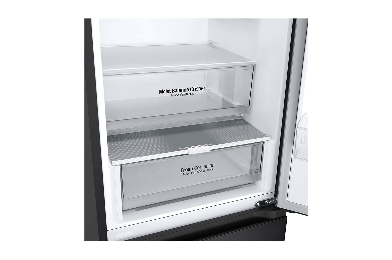 LG 344L Koelkast en vriezer Zwart | LinearCooling? | DoorCooling+? | Inverter Linear Compressor, GBV3100AEP