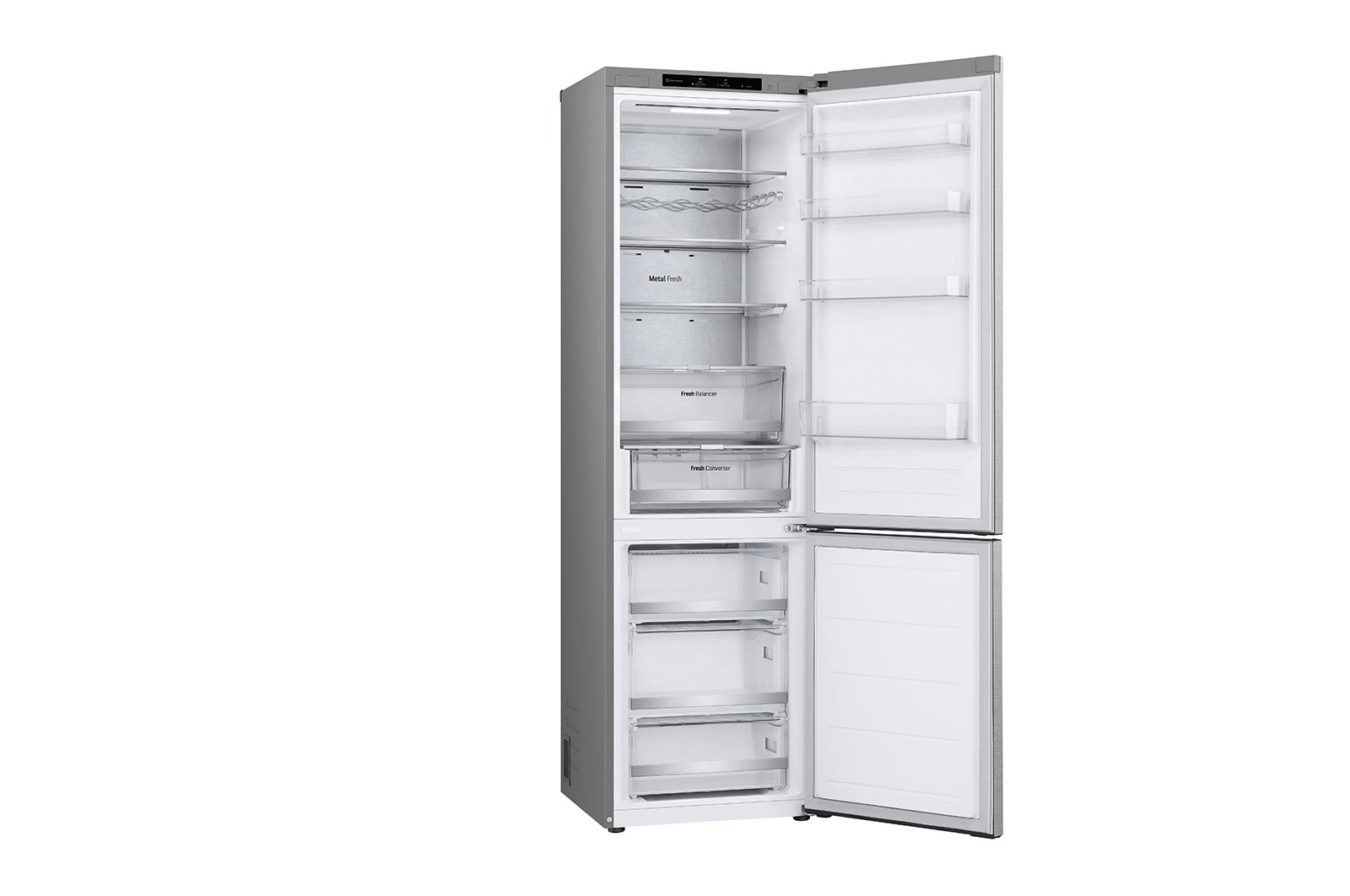 LG 387L Koelkast en vriezer Zilver | DoorCooling+? | FRESHConverter? | Smart Diagnosis?, GBV7280AMB