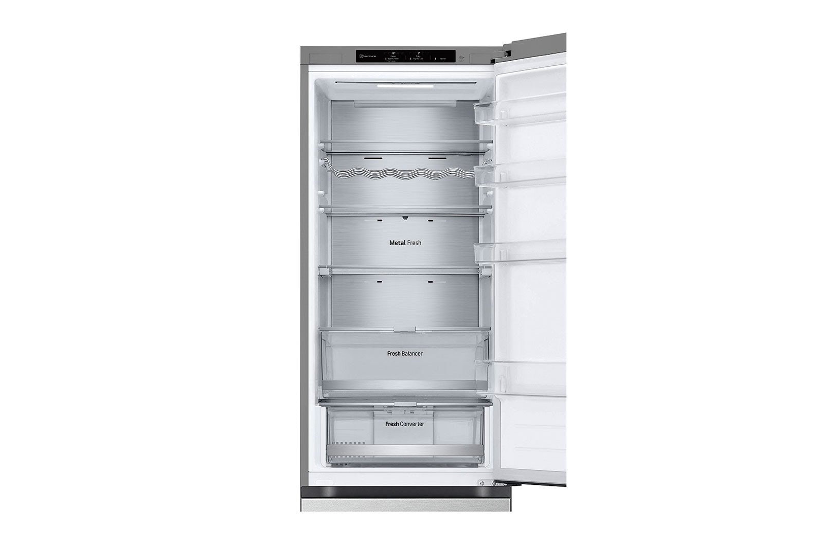 LG 387L Koelkast en vriezer Zilver | DoorCooling+? | FRESHConverter? | Smart Diagnosis?, GBV7280AMB