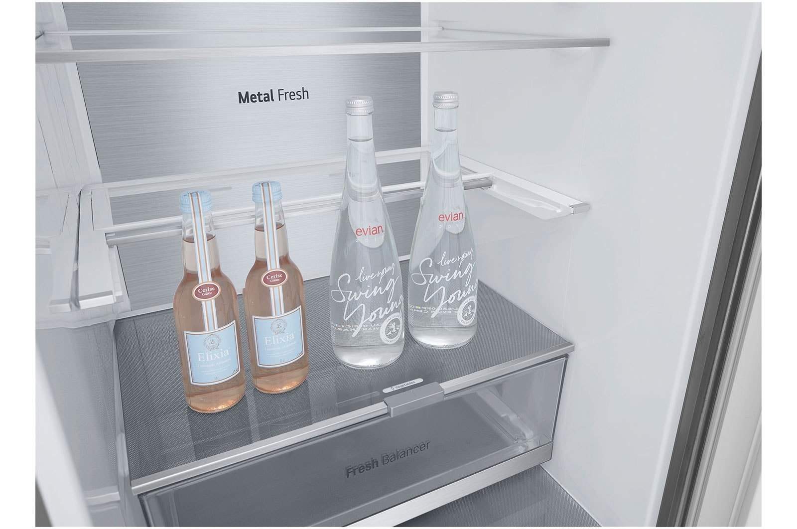 LG 387L Koelkast en vriezer Zilver | DoorCooling+? | FRESHConverter? | Smart Diagnosis?, GBV7280AMB