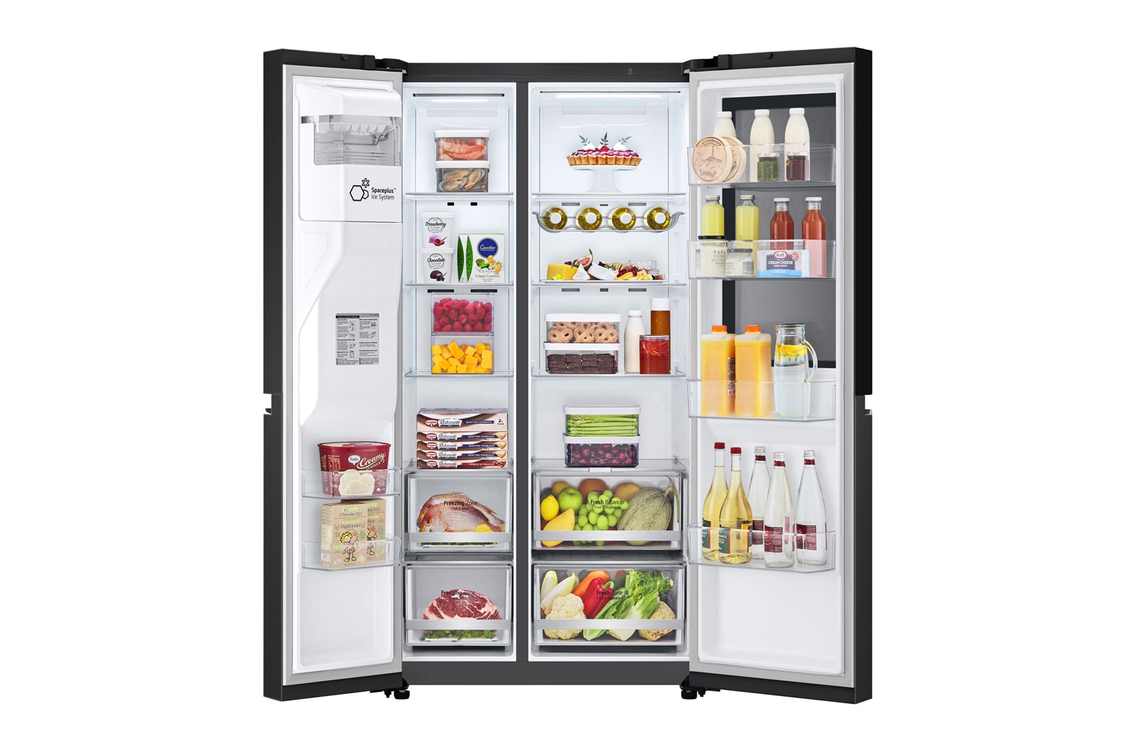 LG 628L Amerikaanse koelkast Zwart | InstaView? | ThinQ? | DoorCooling+?, GSGV80EPLD