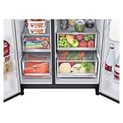 LG 628L Amerikaanse koelkast Zwart | InstaView? | ThinQ? | DoorCooling+?, GSGV80EPLD