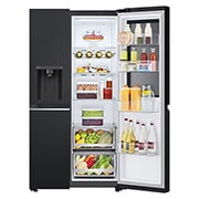 LG 628L Amerikaanse koelkast Zwart | InstaView? | ThinQ? | DoorCooling+?, GSGV80EPLD