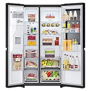 LG 628L Amerikaanse koelkast Zwart | InstaView? | ThinQ? | DoorCooling+?, GSGV80EPLD