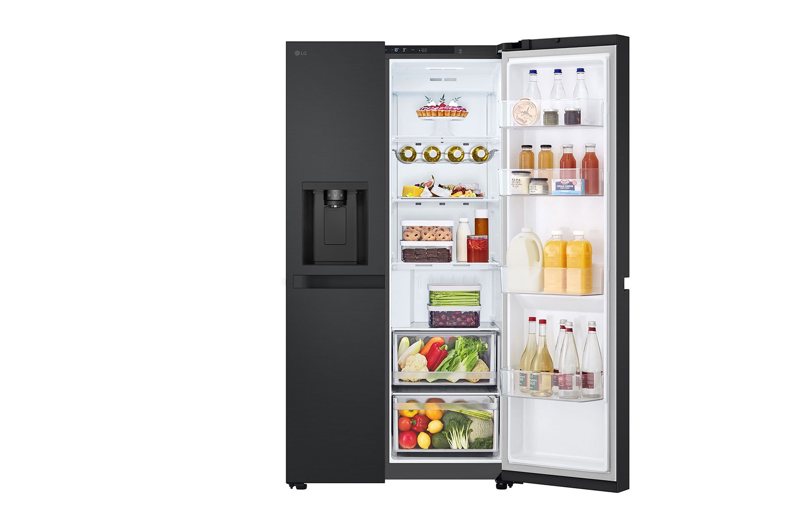 LG 638L Amerikaanse koelkast Zwart | DoorCooling+? | FRESHConverter? | Smart Inverter Compressor?, GSLC40EPPE