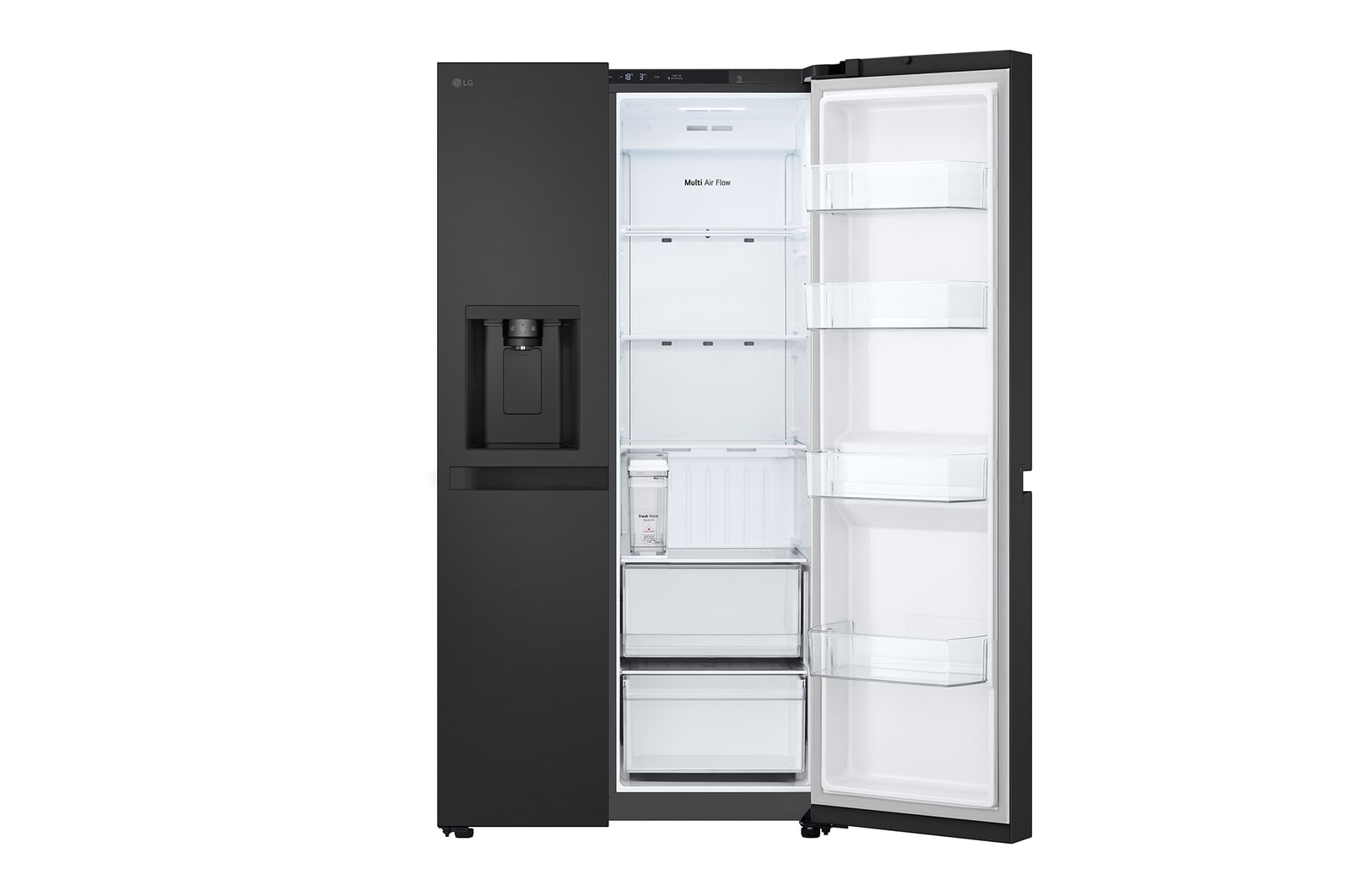 LG 641L Amerikaanse koelkast Zwart | ThinQ? | Uvnano? | FRESH Converter?, GSLC41EPPE