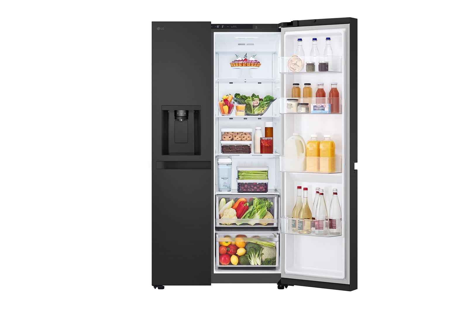 LG 641L Amerikaanse koelkast Zwart | ThinQ? | Uvnano? | FRESH Converter?, GSLC41EPPE