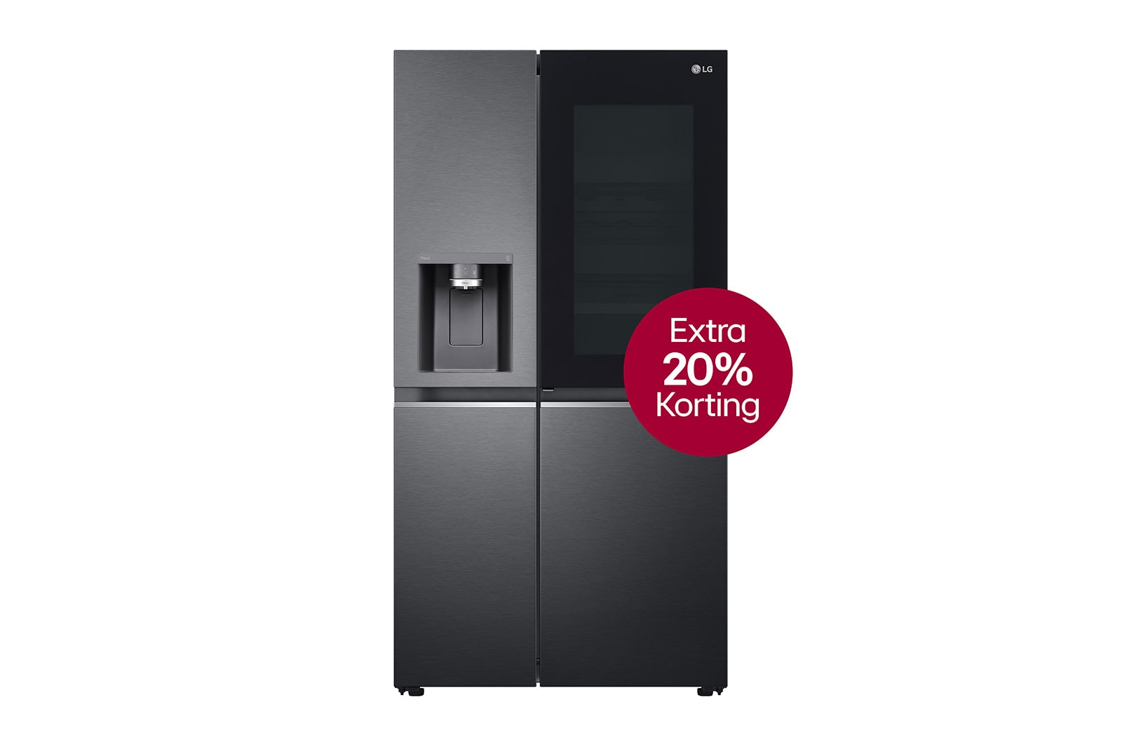 LG 635L inhoud | InstaView? Door-in-Door? | DoorCooling+? | Water- en ijsdispenser met UVnano? | Craft Ice? | Total No Frost | Inverter Linear Compressor, GSXV90MCDE