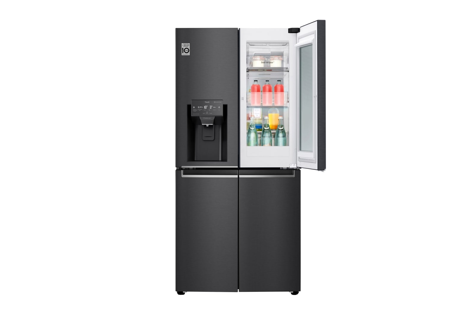 LG 508L inhoud | InstaView? Door-in-Door?  | DoorCooling+? | Water- en ijsdispenser met UVnano? | Inverter Linear Compressor, GMX844MCBF