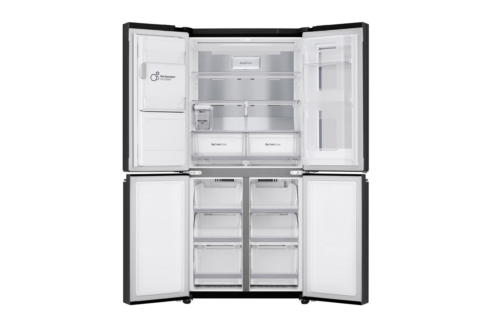 LG 508L inhoud | InstaView? Door-in-Door?  | DoorCooling+? | Water- en ijsdispenser met UVnano? | Inverter Linear Compressor, GMX844MCBF