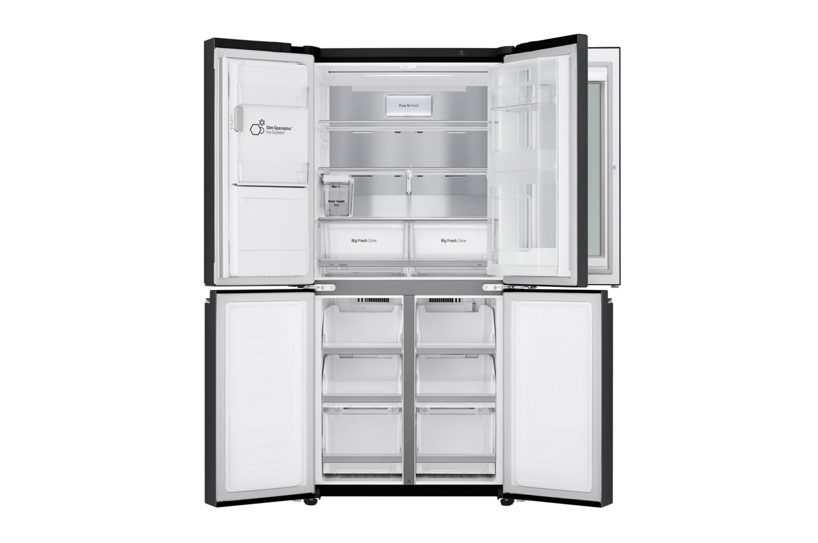 LG 508L inhoud | InstaView? Door-in-Door?  | DoorCooling+? | Water- en ijsdispenser met UVnano? | Inverter Linear Compressor, GMX844MCBF