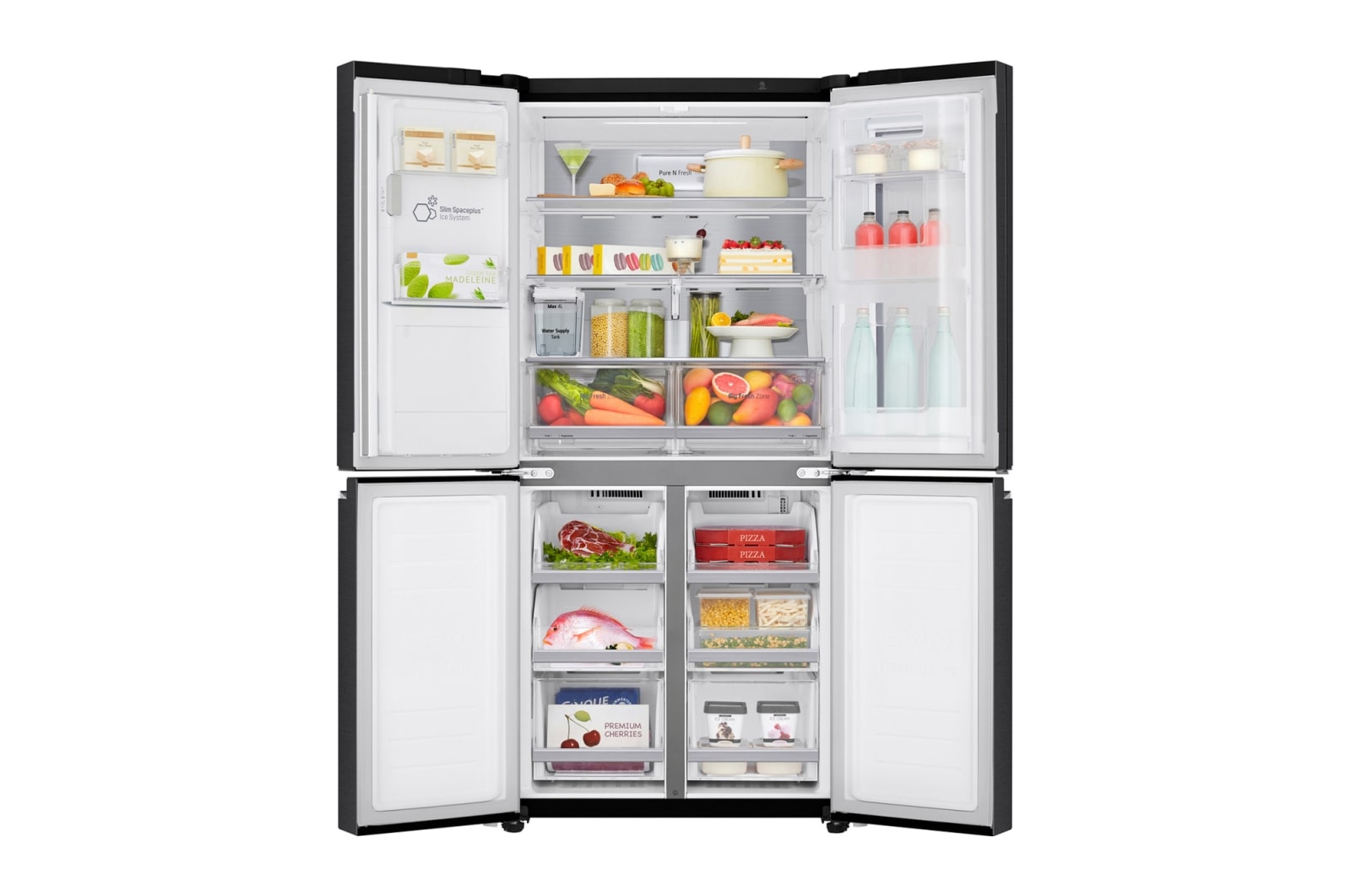 LG 508L inhoud | InstaView? Door-in-Door?  | DoorCooling+? | Water- en ijsdispenser met UVnano? | Inverter Linear Compressor, GMX844MCBF