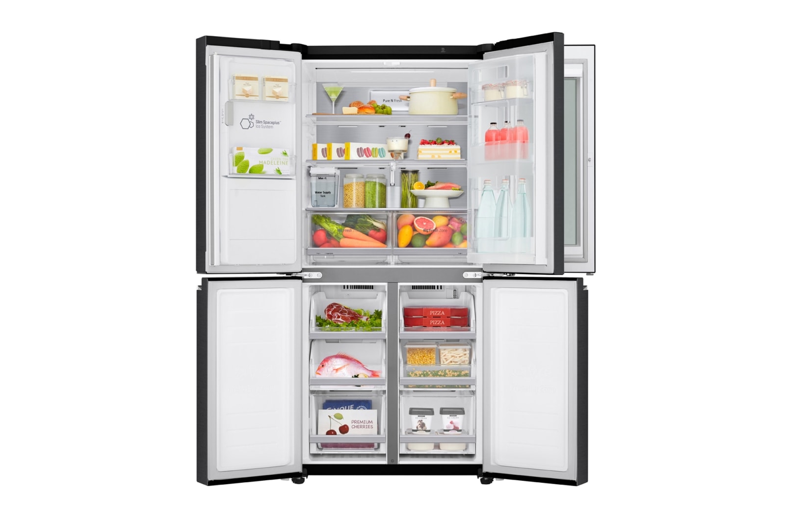 LG 508L inhoud | InstaView? Door-in-Door?  | DoorCooling+? | Water- en ijsdispenser met UVnano? | Inverter Linear Compressor, GMX844MCBF