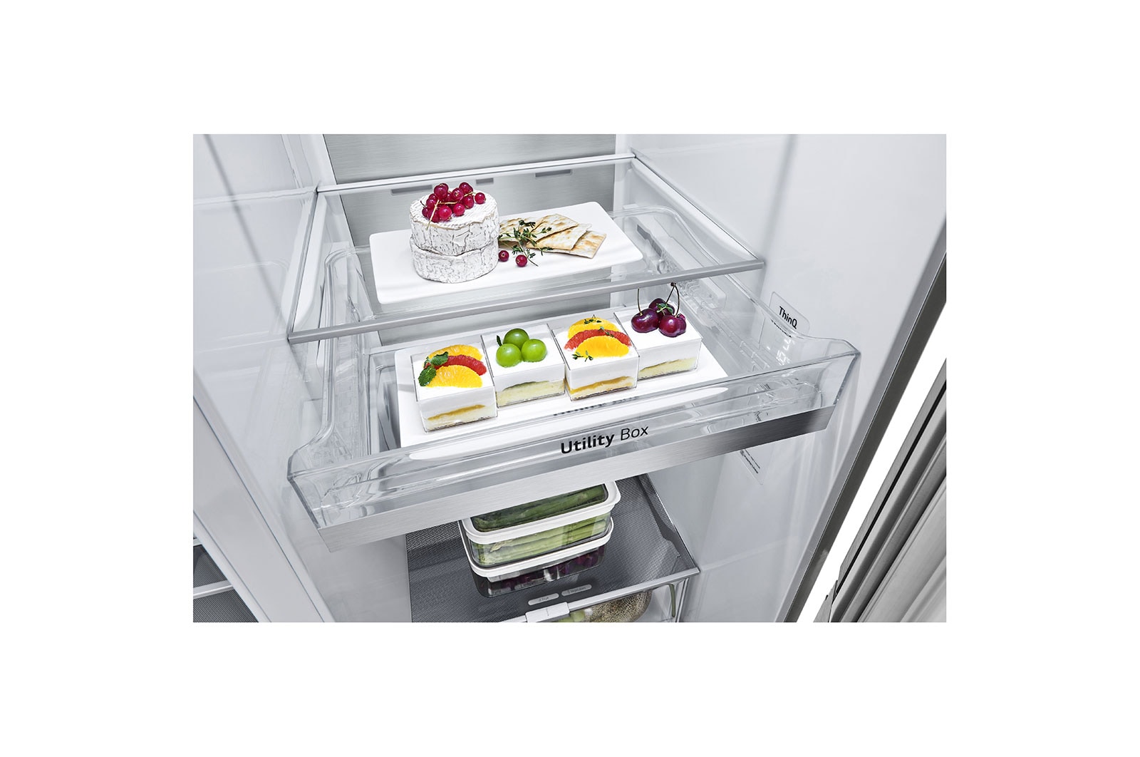 LG 635L inhoud | InstaView? Door-in-Door? | DoorCooling+? | Water- en ijsdispenser met UVnano? | Craft Ice? | Total No Frost | Inverter Linear Compressor, GSXV90BSDE