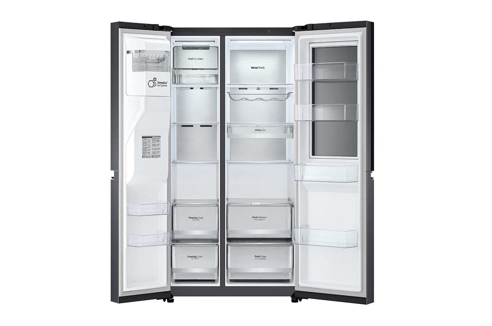 LG 635L inhoud | InstaView? Door-in-Door? | DoorCooling+? | Water- en ijsdispenser met UVnano? | Craft Ice? | Total No Frost | Inverter Linear Compressor, GSXV90MCDE