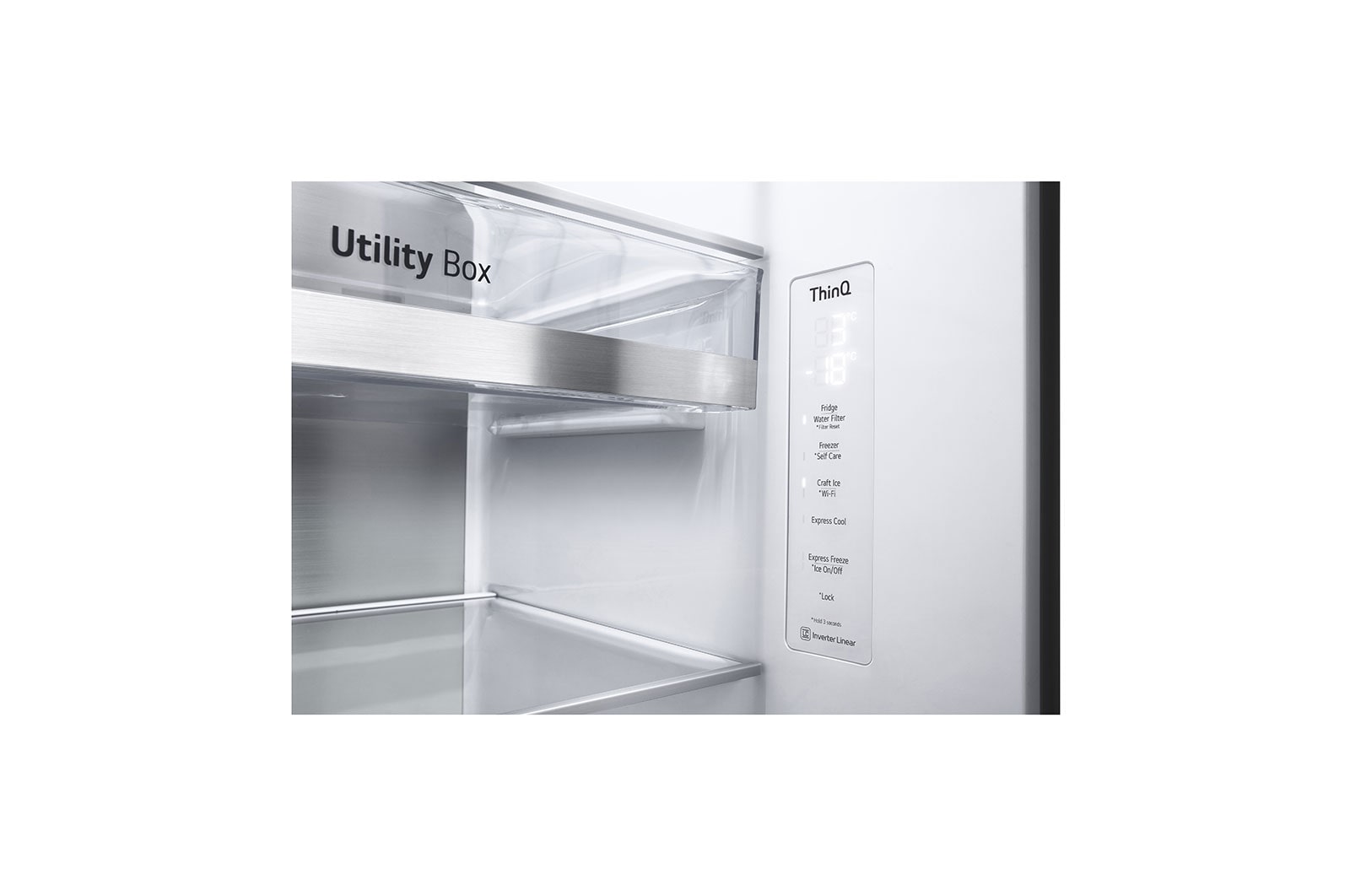 LG 635L inhoud | InstaView? Door-in-Door? | DoorCooling+? | Water- en ijsdispenser met UVnano? | Craft Ice? | Total No Frost | Inverter Linear Compressor, GSXV90MCDE