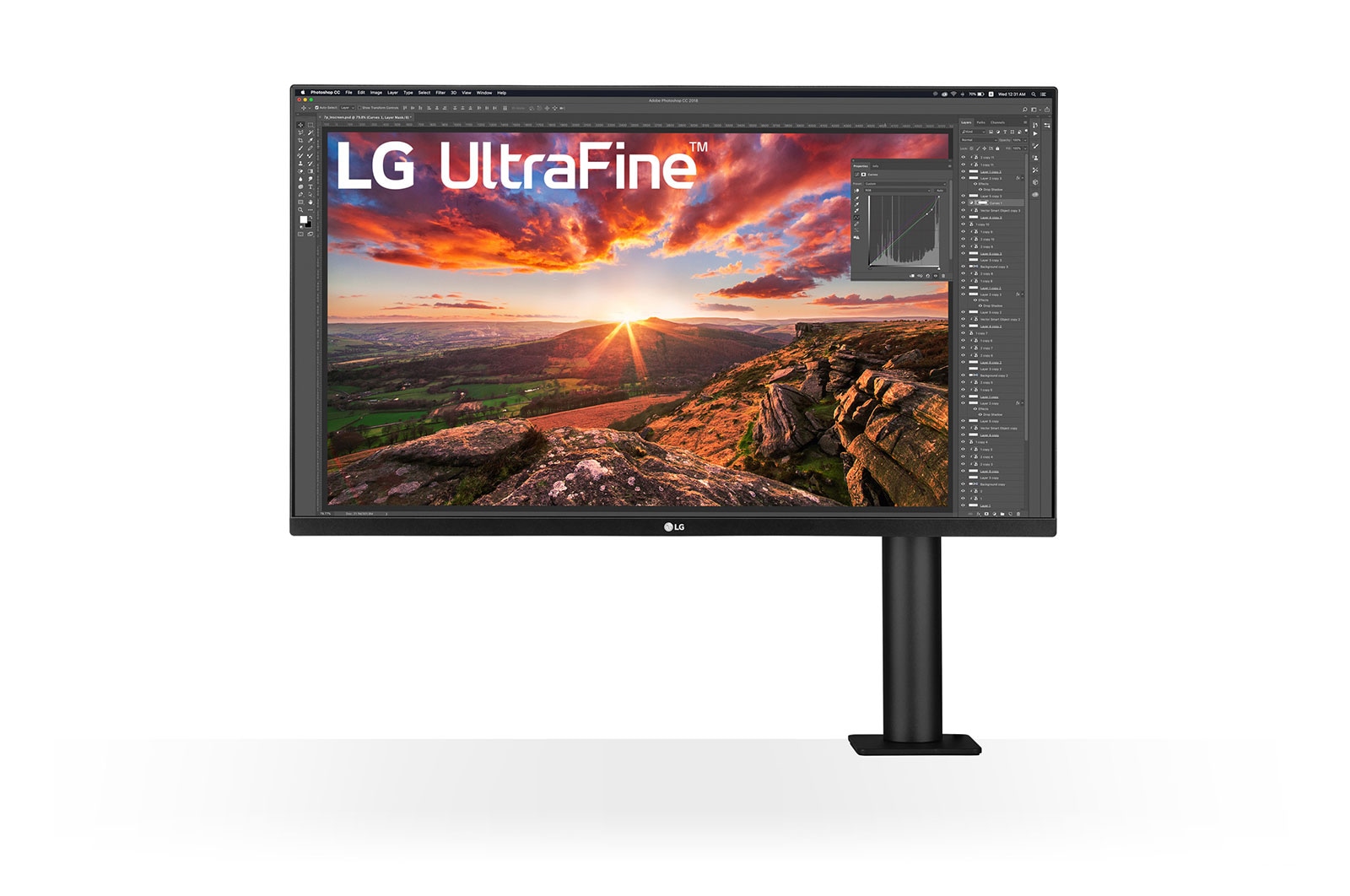 LG 31,5" UHD 4K Ergo IPS-monitor met USB Type-C?, 32UN880-B