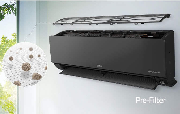 Feature card van 6.6kW, ARTCOOL Mirror, airconditioning met stijlvol design, DUAL Inverter en Uvnano? AC24BK.NSK