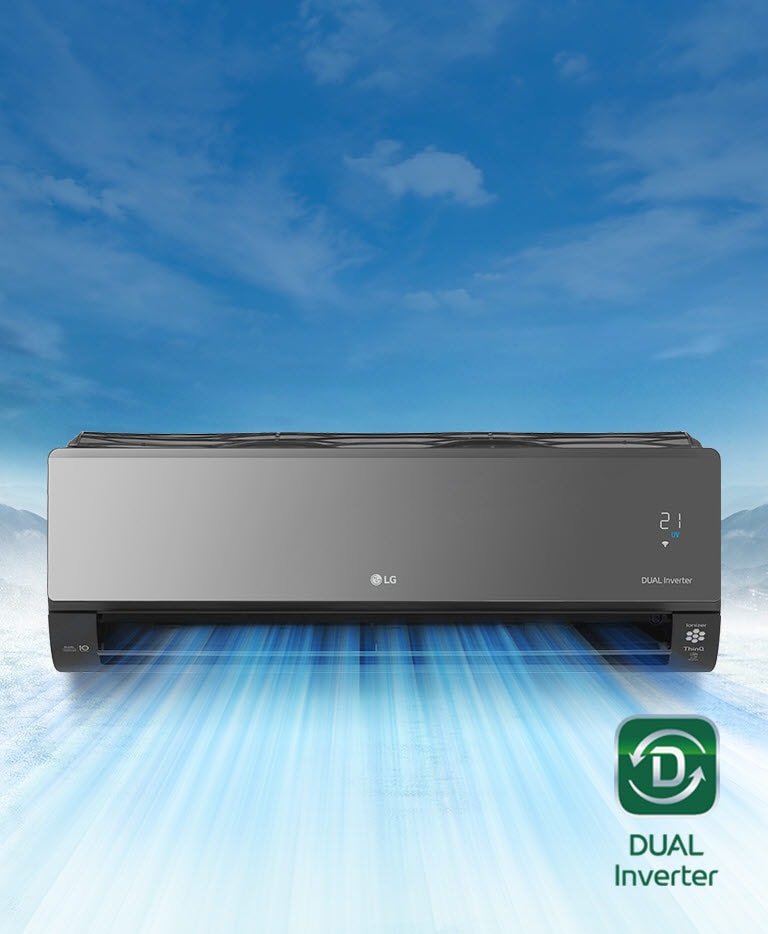 Feature card van 6.6kW, ARTCOOL Mirror, airconditioning met stijlvol design, DUAL Inverter en Uvnano? AC24BK.NSK