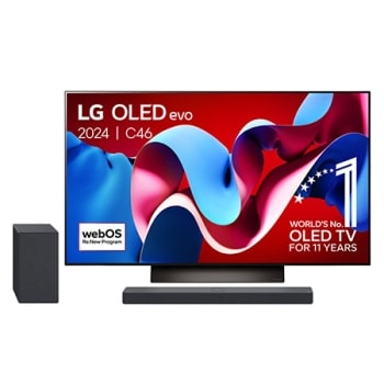 LG OLED evo C4 AI 4K Smart TV 2024, 55 inch OLED55C46LA gebundeld met DSC9S 3.1-kanaals Soundbar