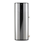 Vooraanzicht van 270L, Inverter warmtepompboiler, Dual Inverter HeatPump. Stil en energiezuinig met strak design en Hot Water Control WH27S.F5