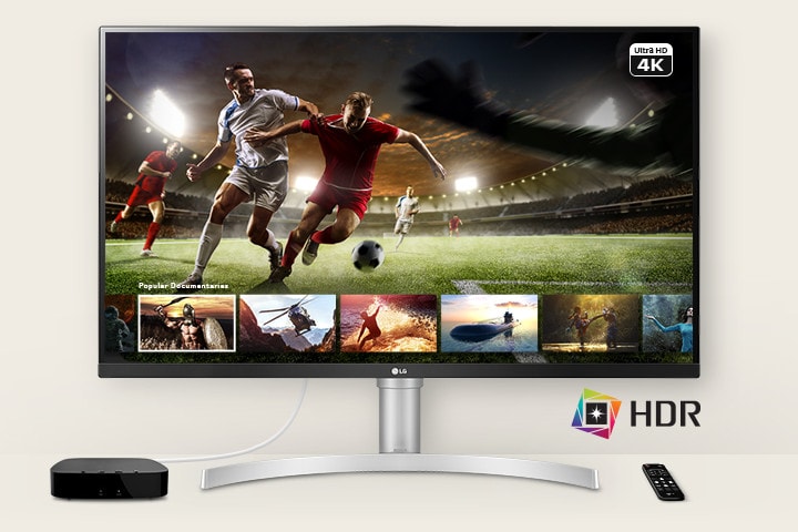 Ultra HD 4K en HDR voor inhoud van meerdere streamingdiensten.