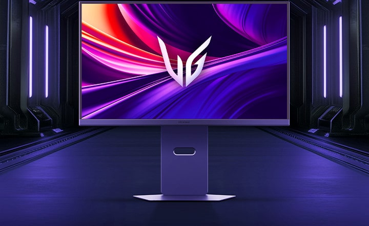 Voorkant van de UltraGear? 27G850a gamingmonitor.