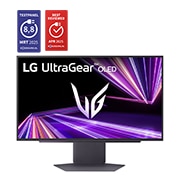 Vooraanzicht van LG UltraGear? 27-inch OLED 480Hz QHD Gaming Monitor | 0.03ms (GtG), DP 2.1, DisplayHDR True Black 400  27GX790A-B