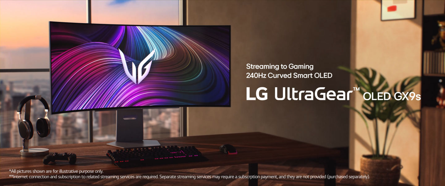 Video mit der Pr?sentation der LG OLED GX9s mit 240?Hz gebogenem OLED-Display und webOS-basierter Smart-Streaming-Erfahrung.