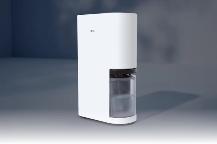 The Smart Inverter Compressor inside an LG dehumidifier works.	
