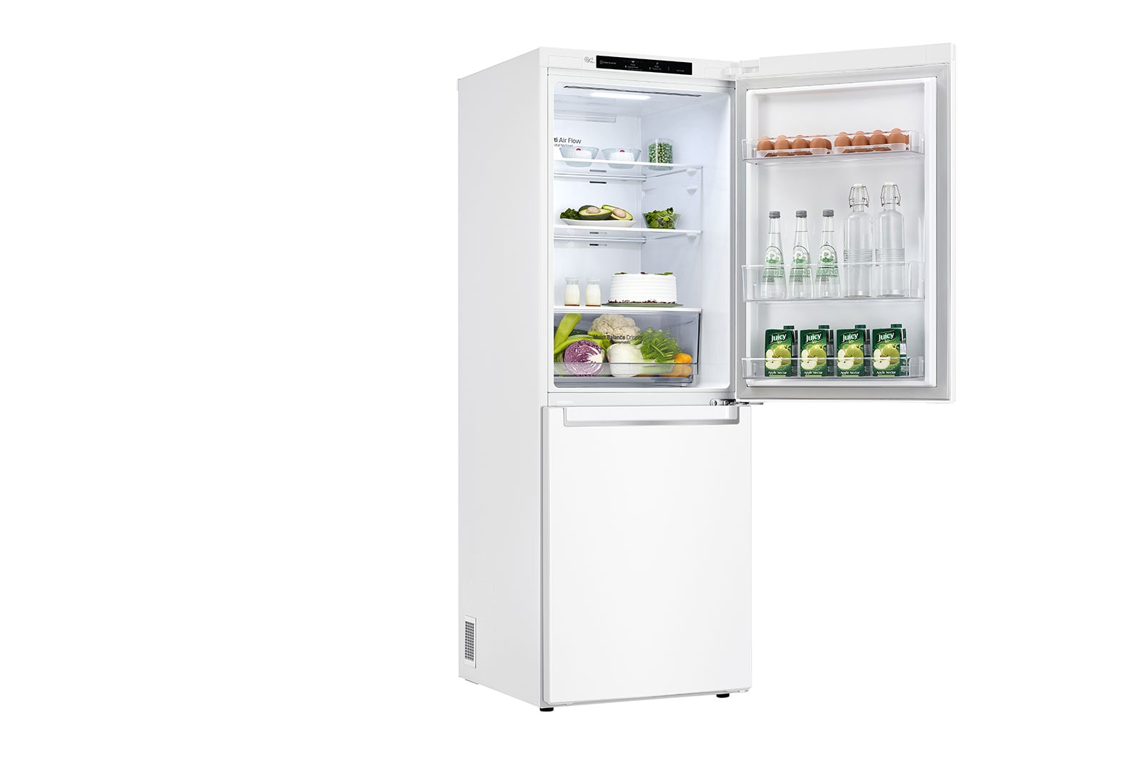 LG 306L Bottom Mount Fridge with Door Cooling in White Finish?, GB-335WL
