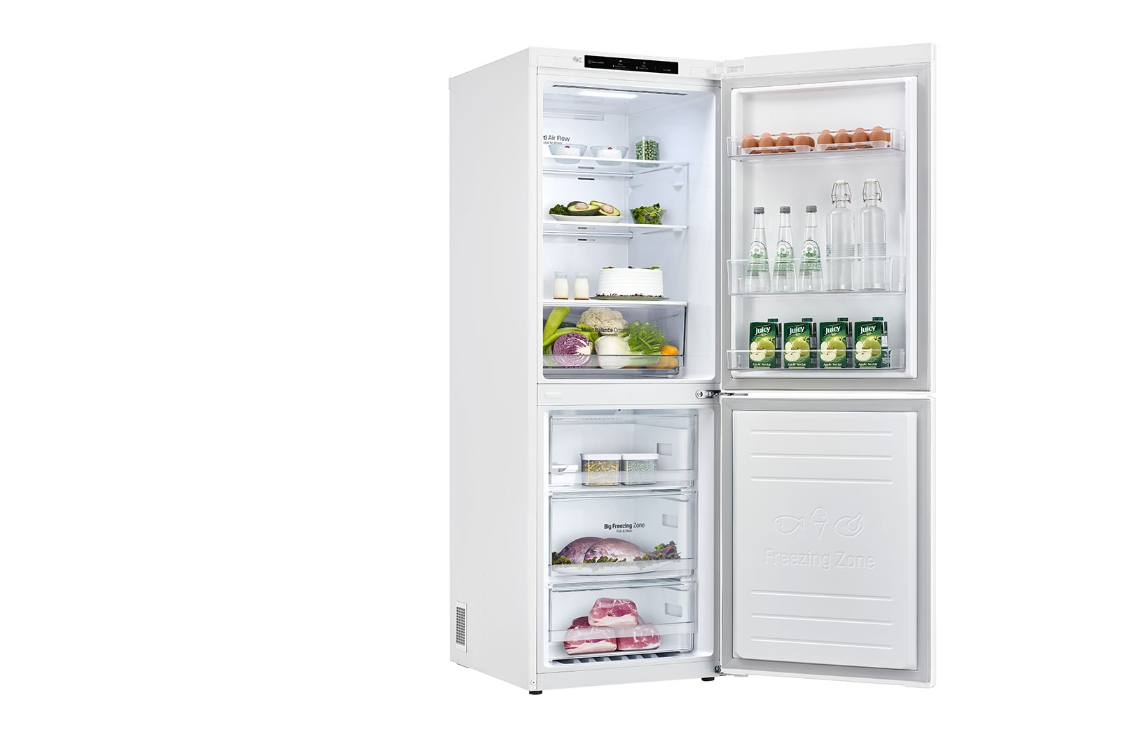 LG 306L Bottom Mount Fridge with Door Cooling in White Finish?, GB-335WL