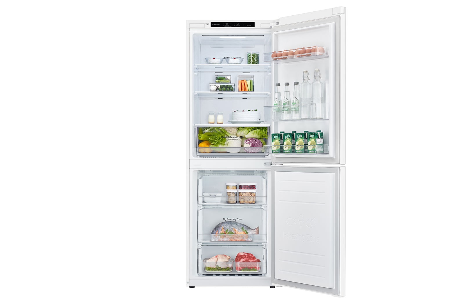 LG 306L Bottom Mount Fridge with Door Cooling in White Finish?, GB-335WL
