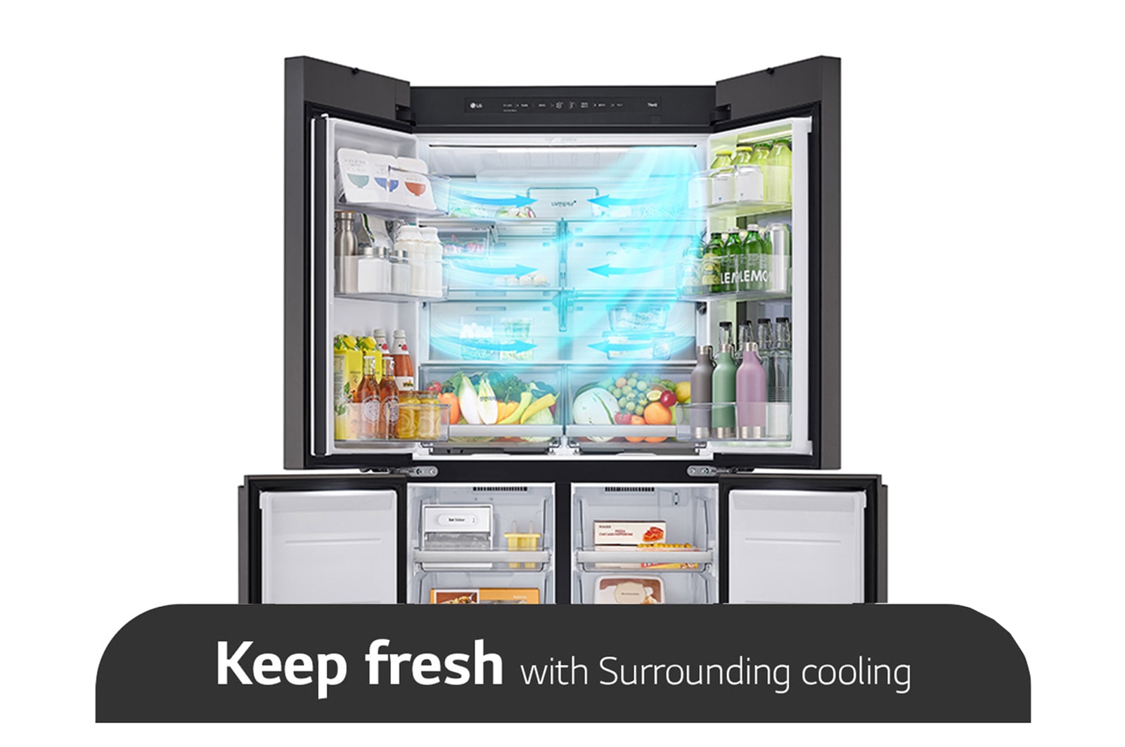 LG 617L French Door Fridge with MoodUP?, GF-MV600