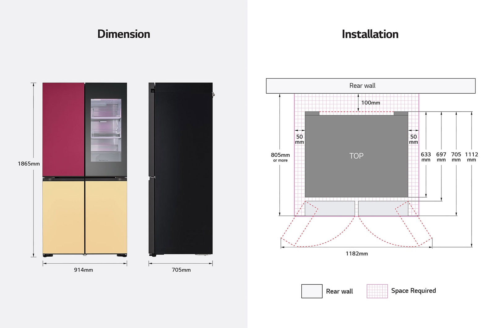 LG 617L French Door Fridge with MoodUP?, GF-MV600