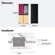 LG 617L French Door Fridge with MoodUP?, GF-MV600