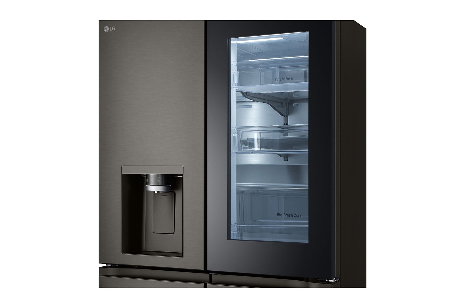 LG 642L?French Door Fridge, with InstaView Door-In-Door?,?in?Black Stainless?Finish, GF-V700BSLC